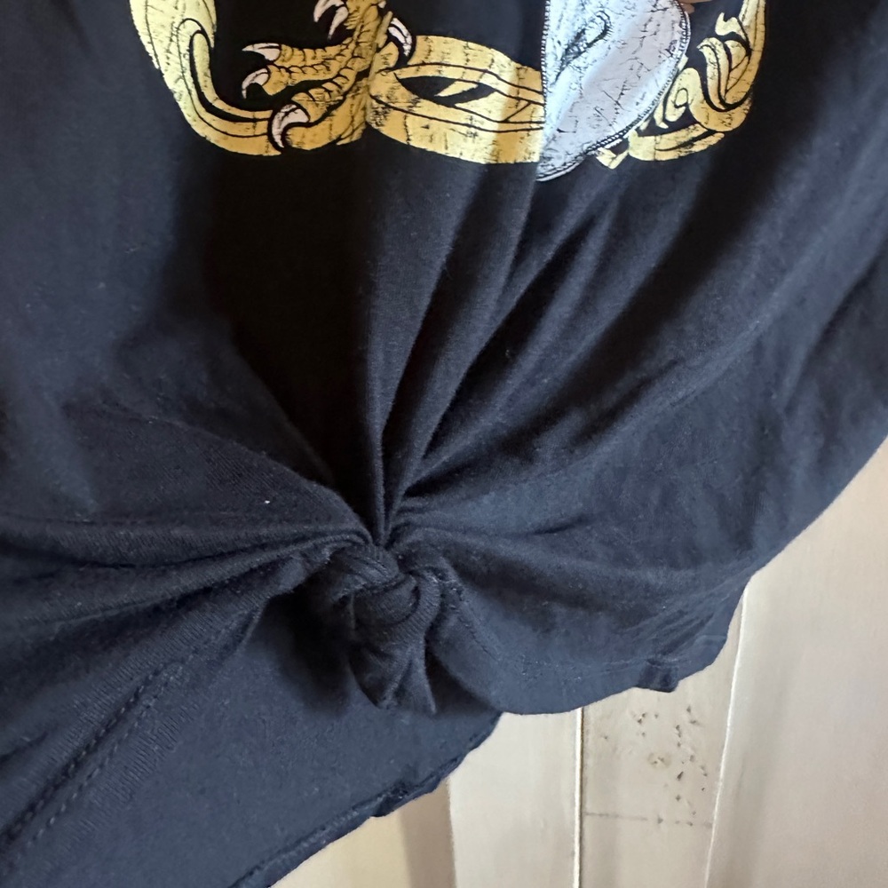 Nashville OG Graphic Tee Medium Black Rhinestone Fringe Western Cowgirl Top - Picture 5 of 6